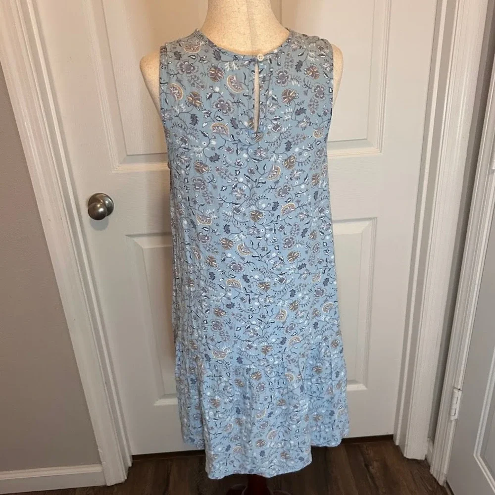 A New Approach Womens Small Blue Floral Sleeveless Dress Casual Everyday - Picture 2 of 5